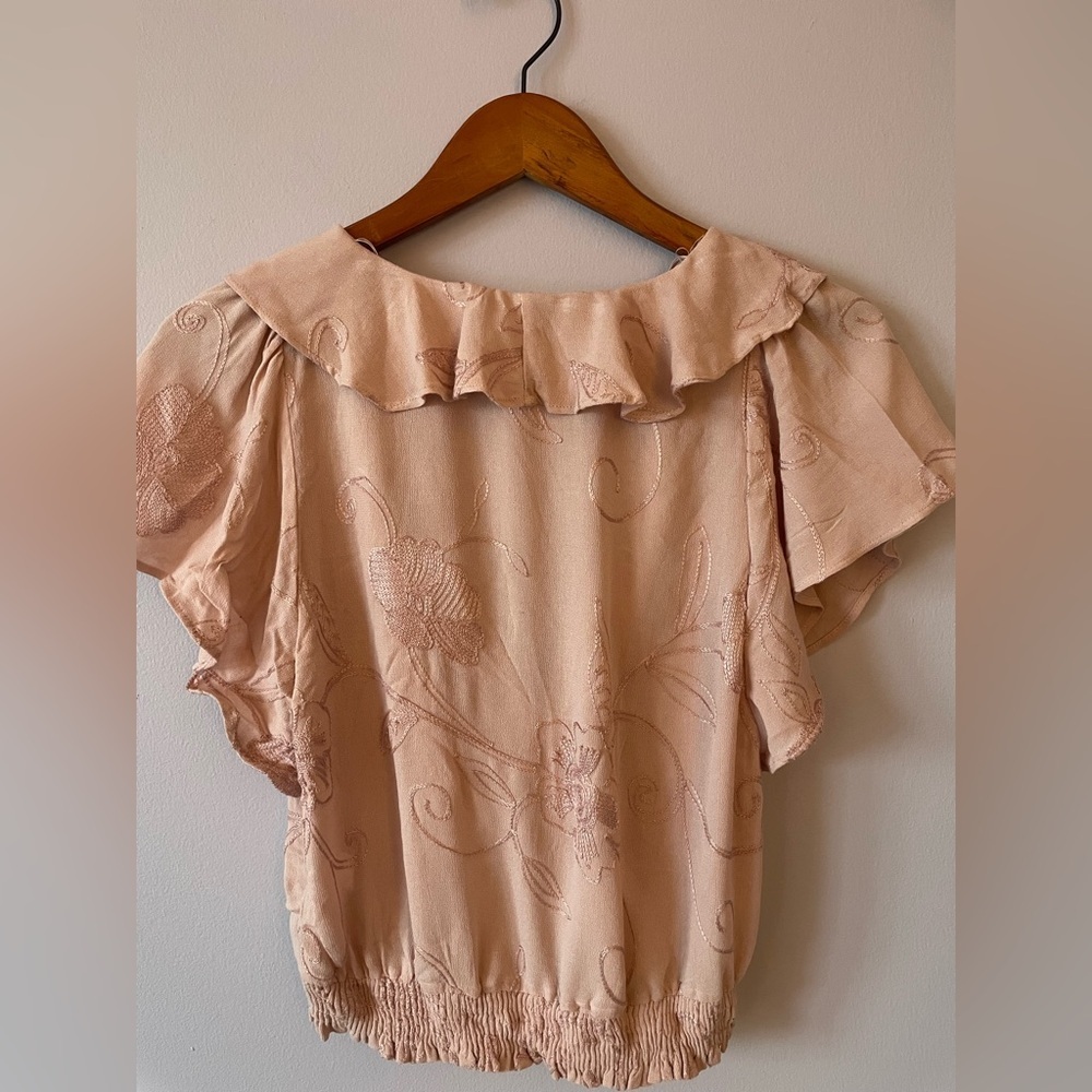 ASTR Women's Pink Ruffle Top - Picture 5 of 5